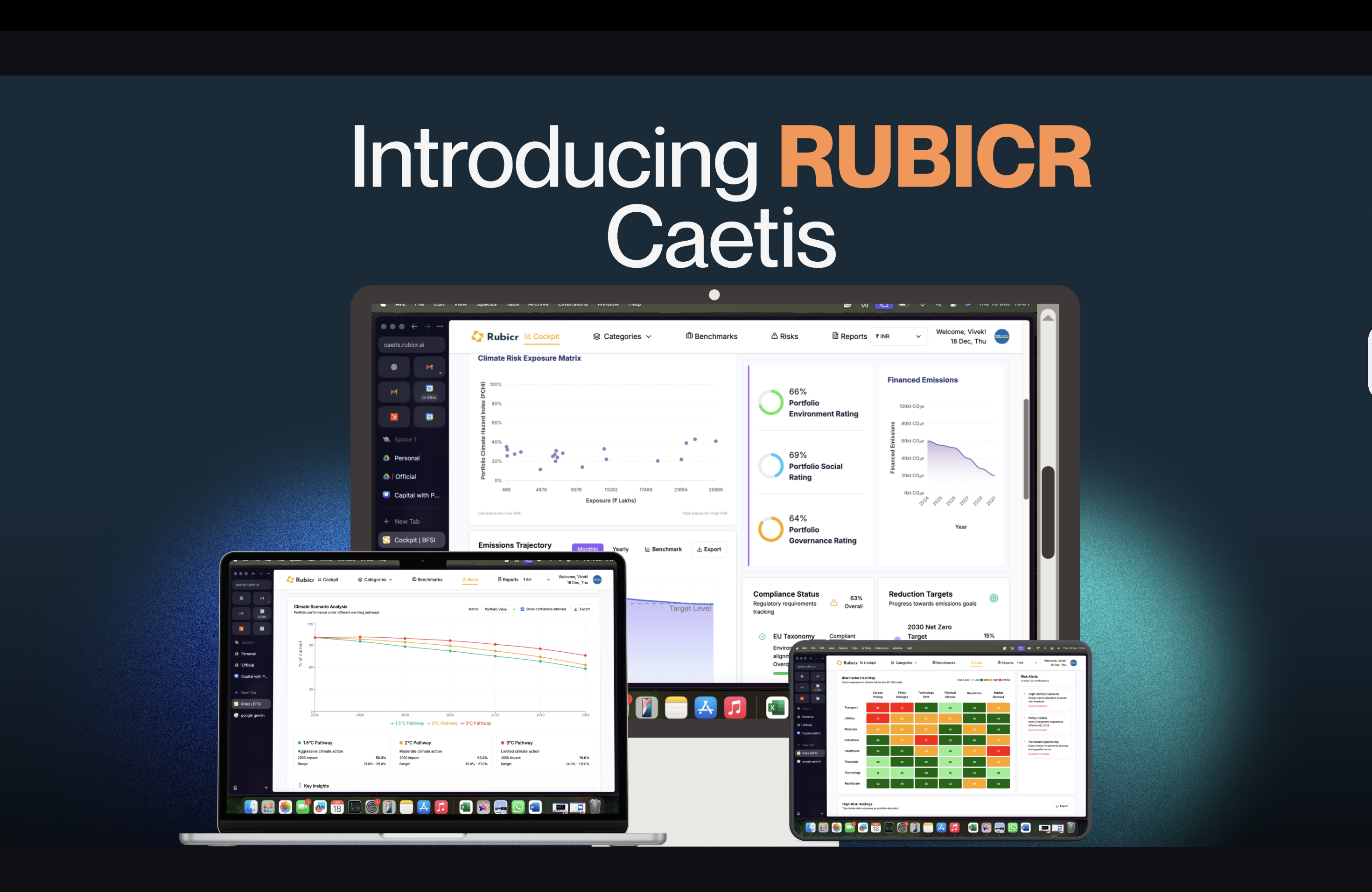 Zero platform dashboard displaying carbon neutrality tracking with wind turbine visualization and net-zero emissions progress metrics